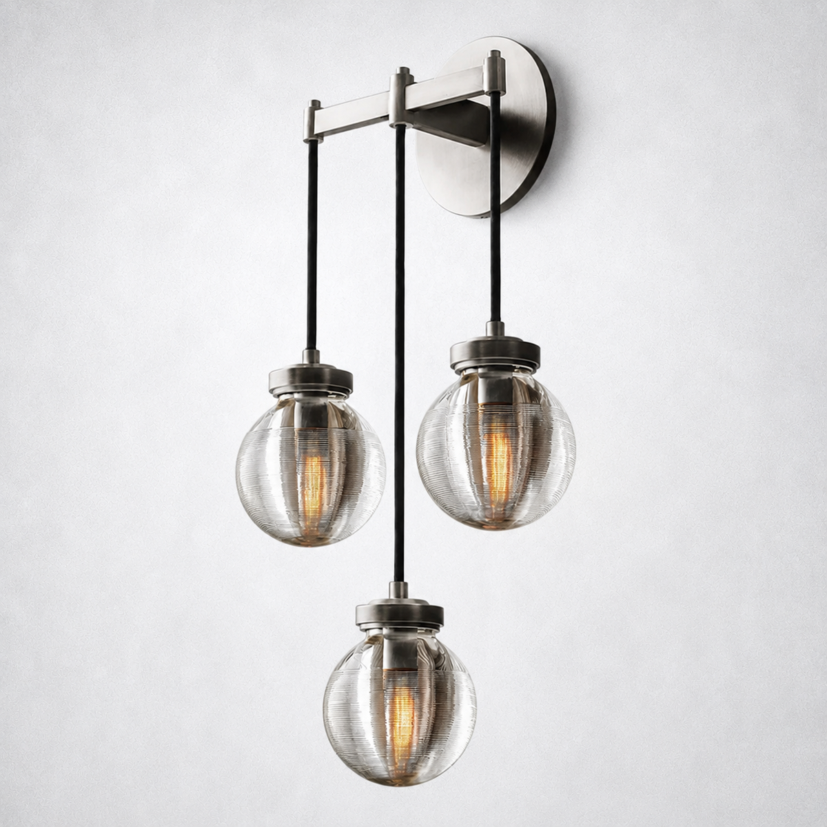 Liora Pearl Glass Three-Head Wall Sconce