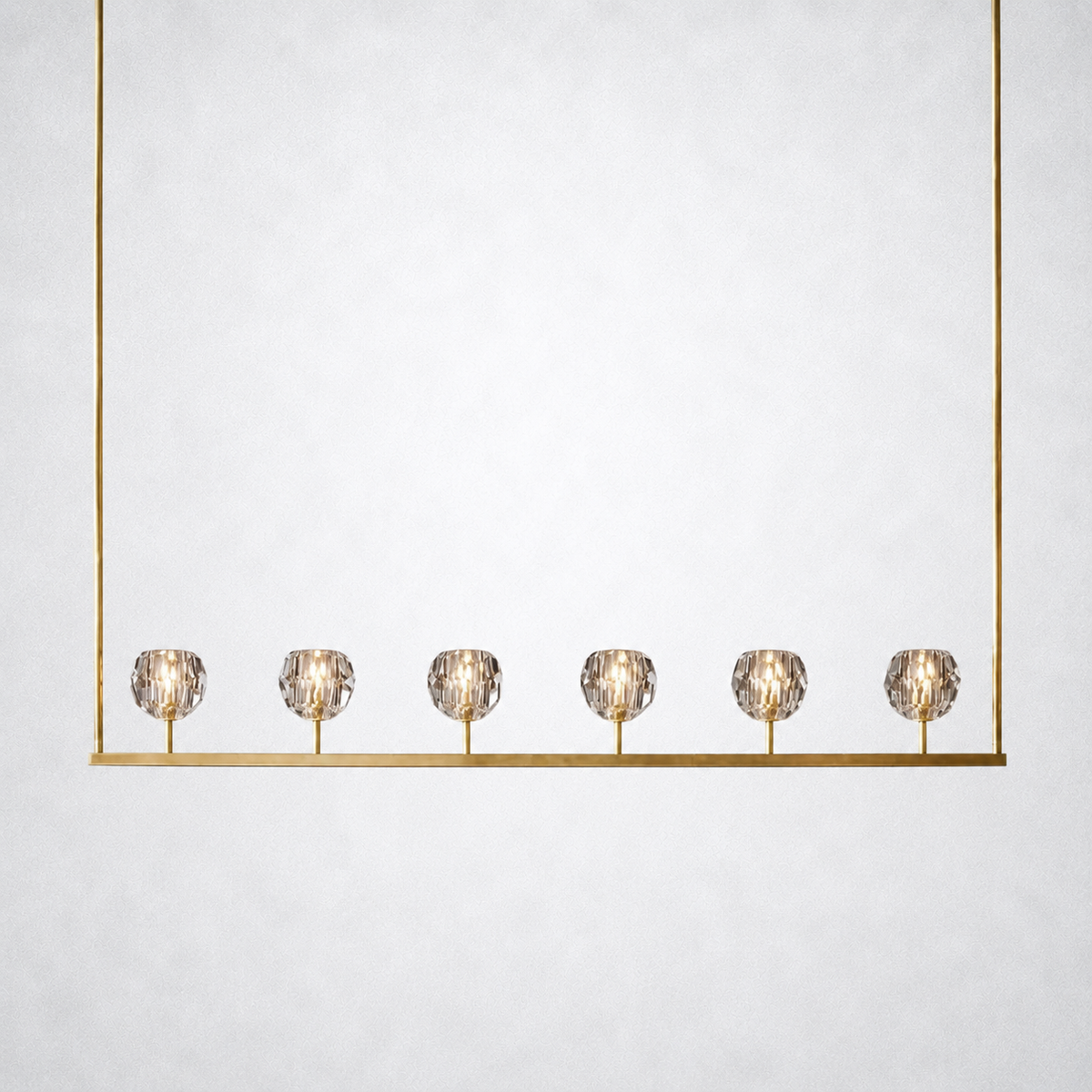 Meridian Cristal Linear Chandelier Clear 60"