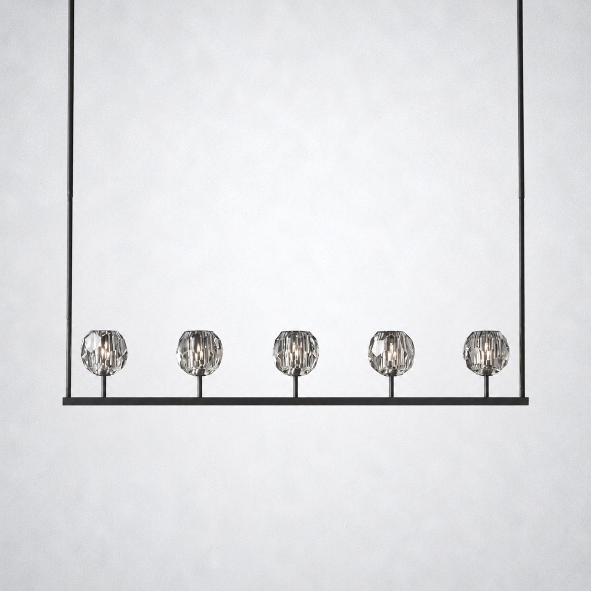 Meridian Cristal Linear Chandelier Clear 48"