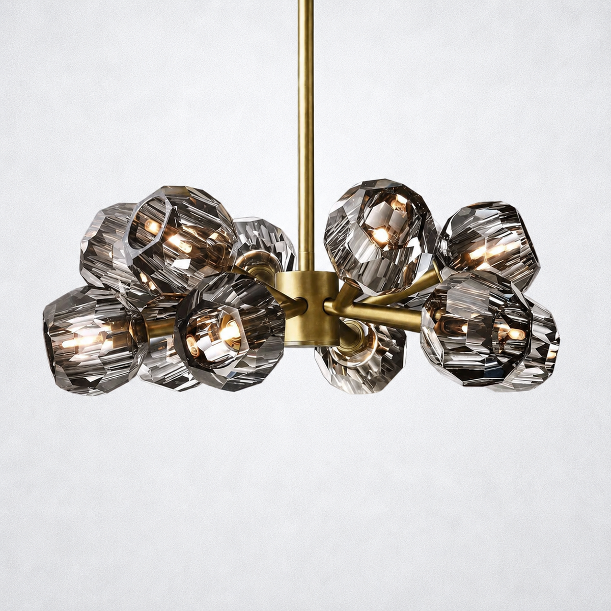 Meridian Smoke Crystal Chandelier 24"