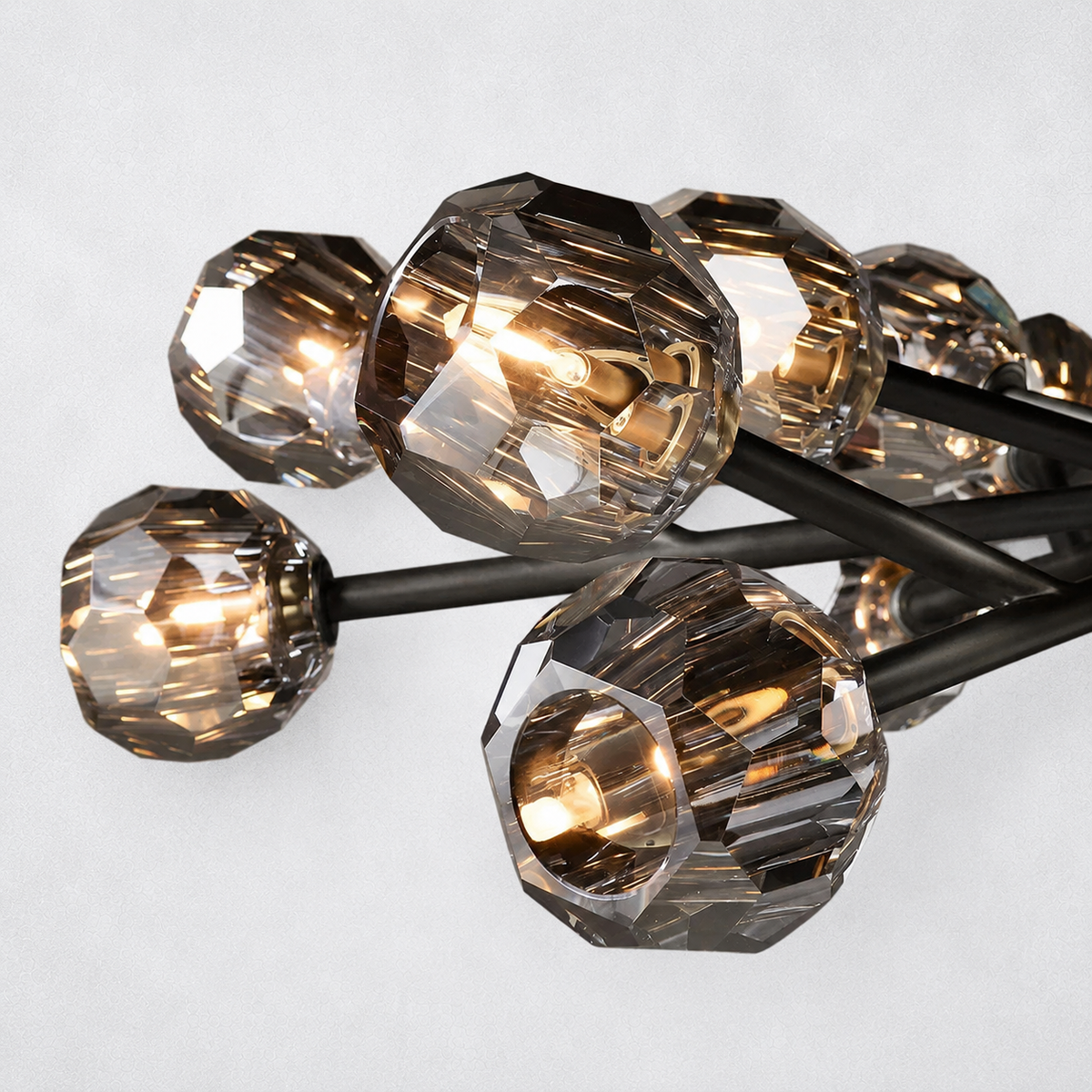Meridian Smoke Crystal Chandelier 48"