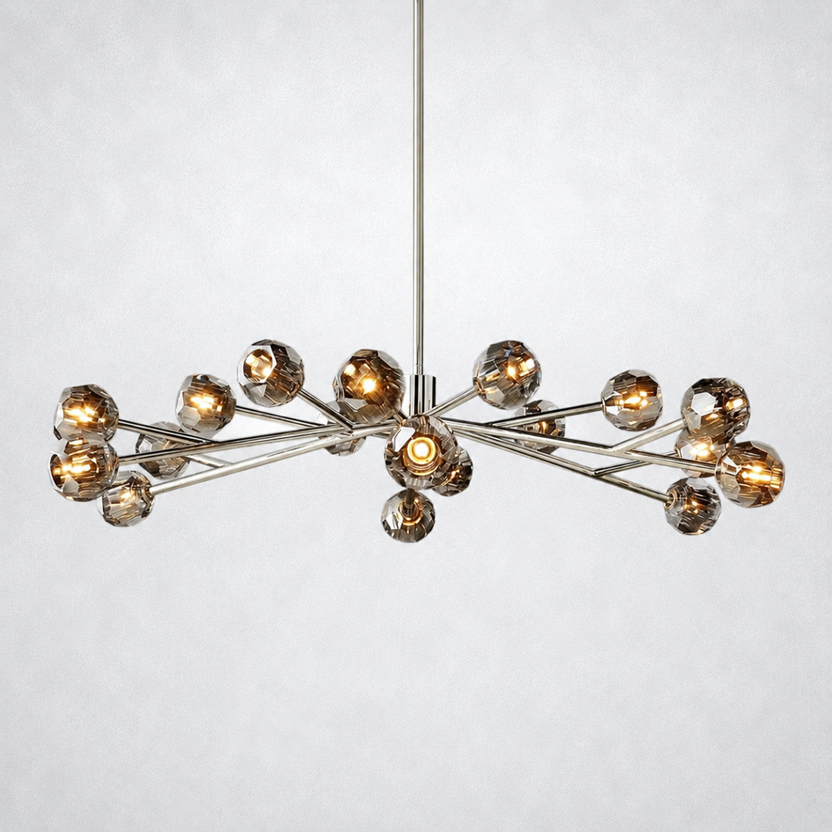 Meridian Smoke Crystal Chandelier 60"