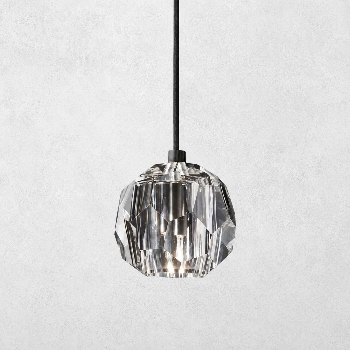Meridian Clear Cristal Glass Cord Pendant