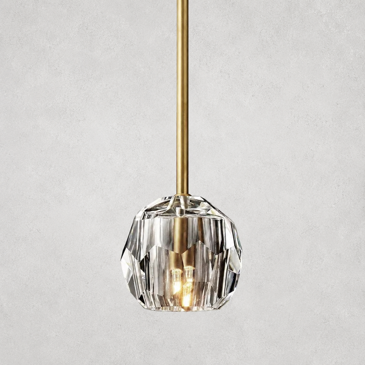 Meridian Clear Cristal Glass Rod Pendant