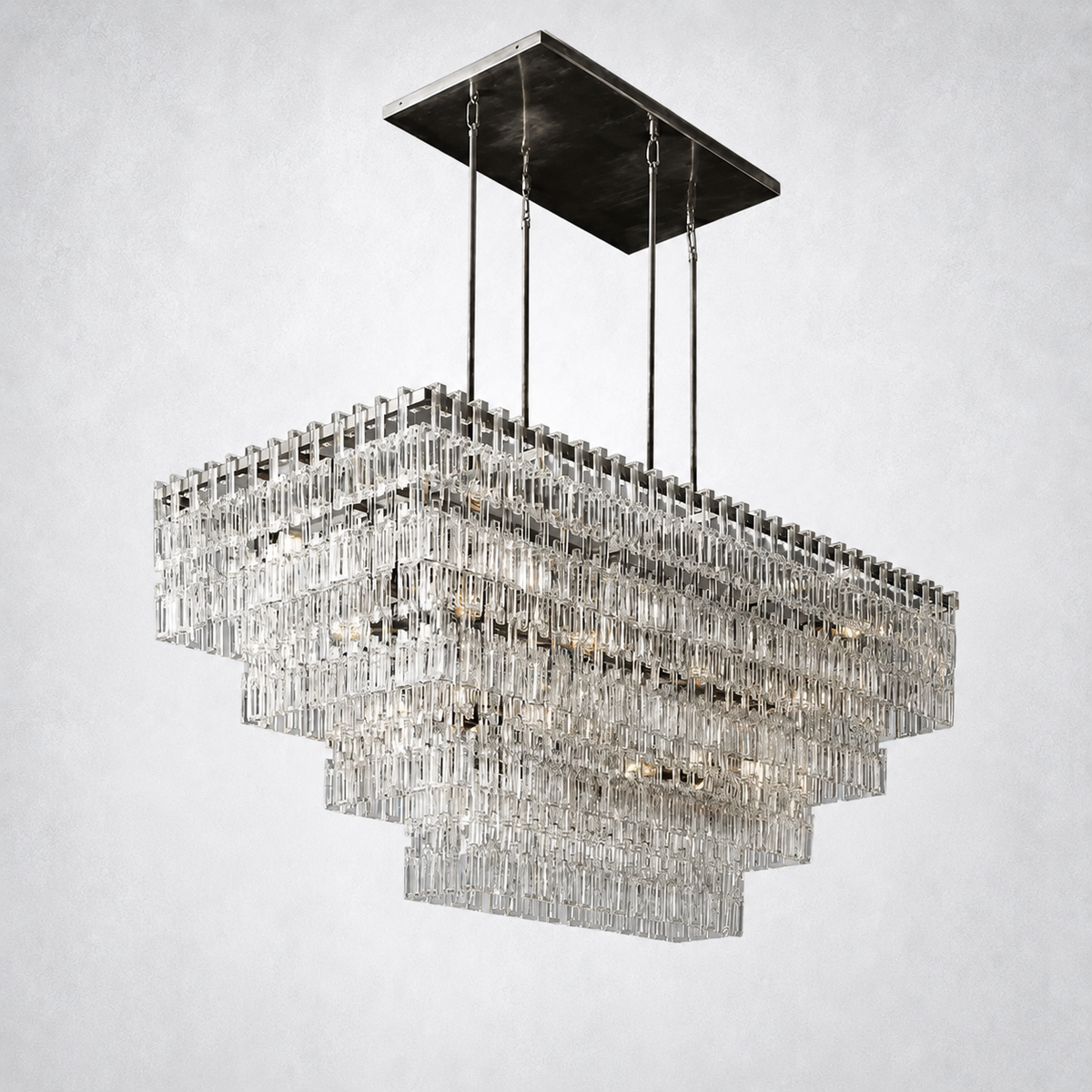 Riviera 4-Tier Rectangle Chandelier 72"