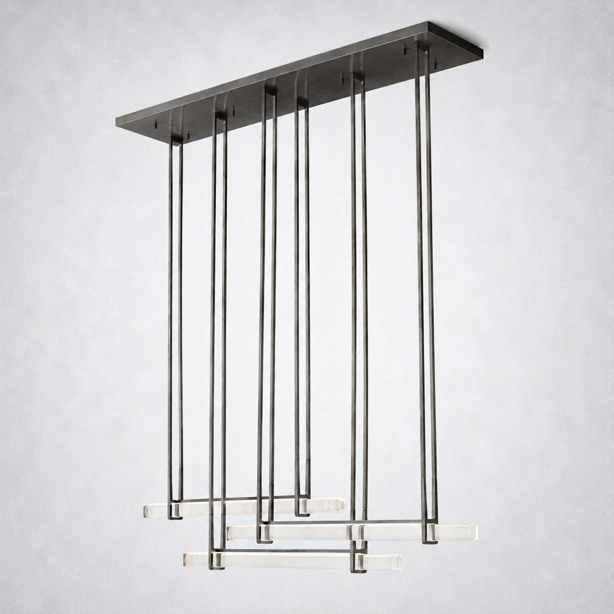Sterling Triple Bar Linear Chandelier