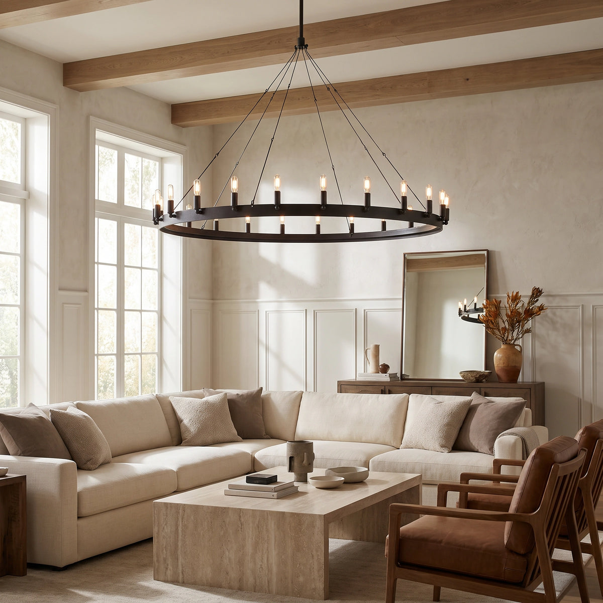 Cominv Round Chandelier 26", 38", 50", 63", 73"