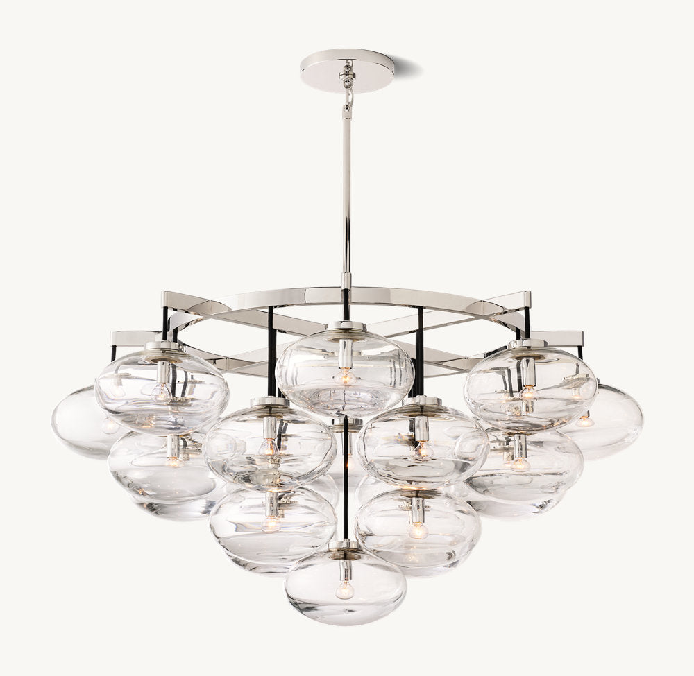 Babrette Clear Glass Round Chandelier