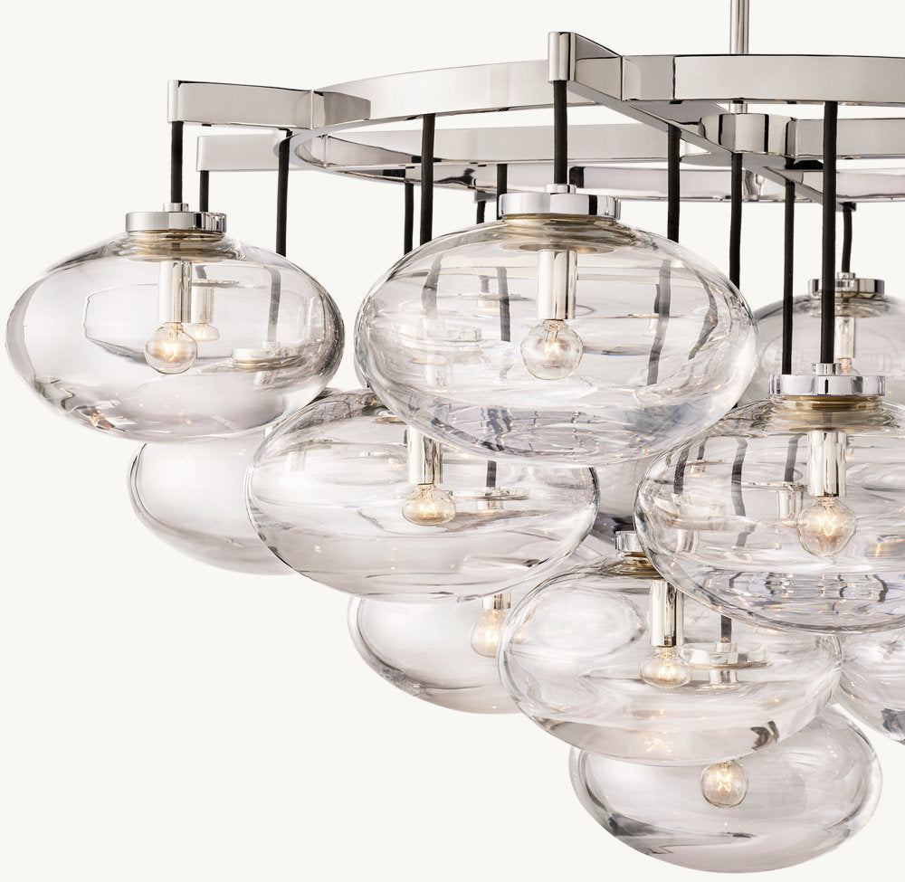 Babrette Clear Glass Round Chandelier