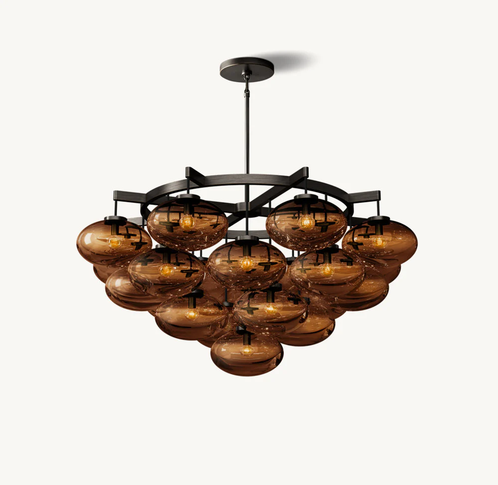 Babrette Clear Glass Round Chandelier