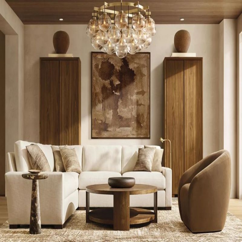 Babrette Clear Glass Round Chandelier