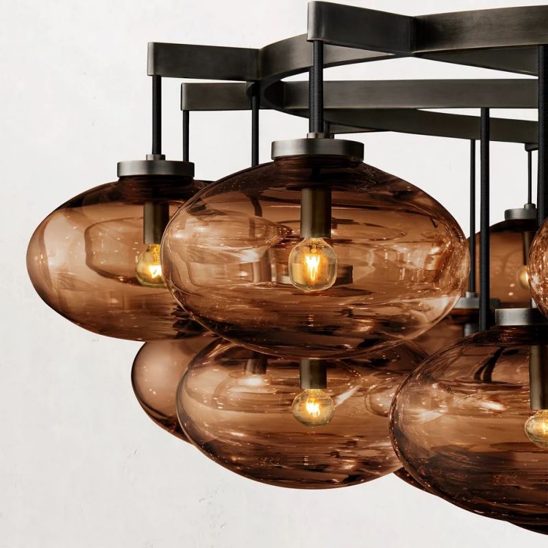 Babrette Clear Glass Round Chandelier