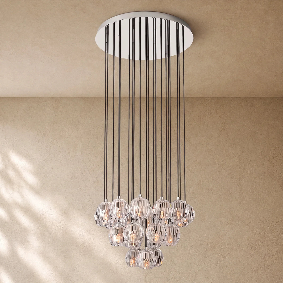 Boulee de Cristal Glass Round Cluster Chandelier