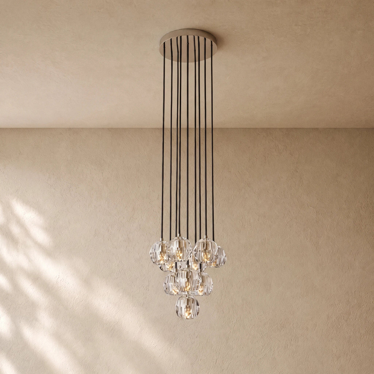 Boulee de Cristal Glass Round Cluster Chandelier