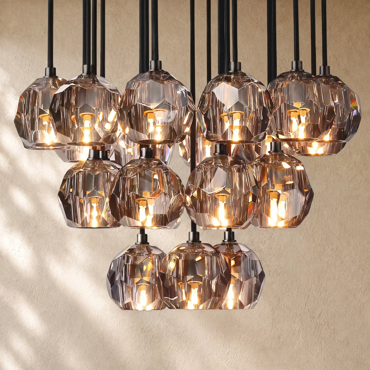 Boulee de Cristal Glass Round Cluster Chandelier
