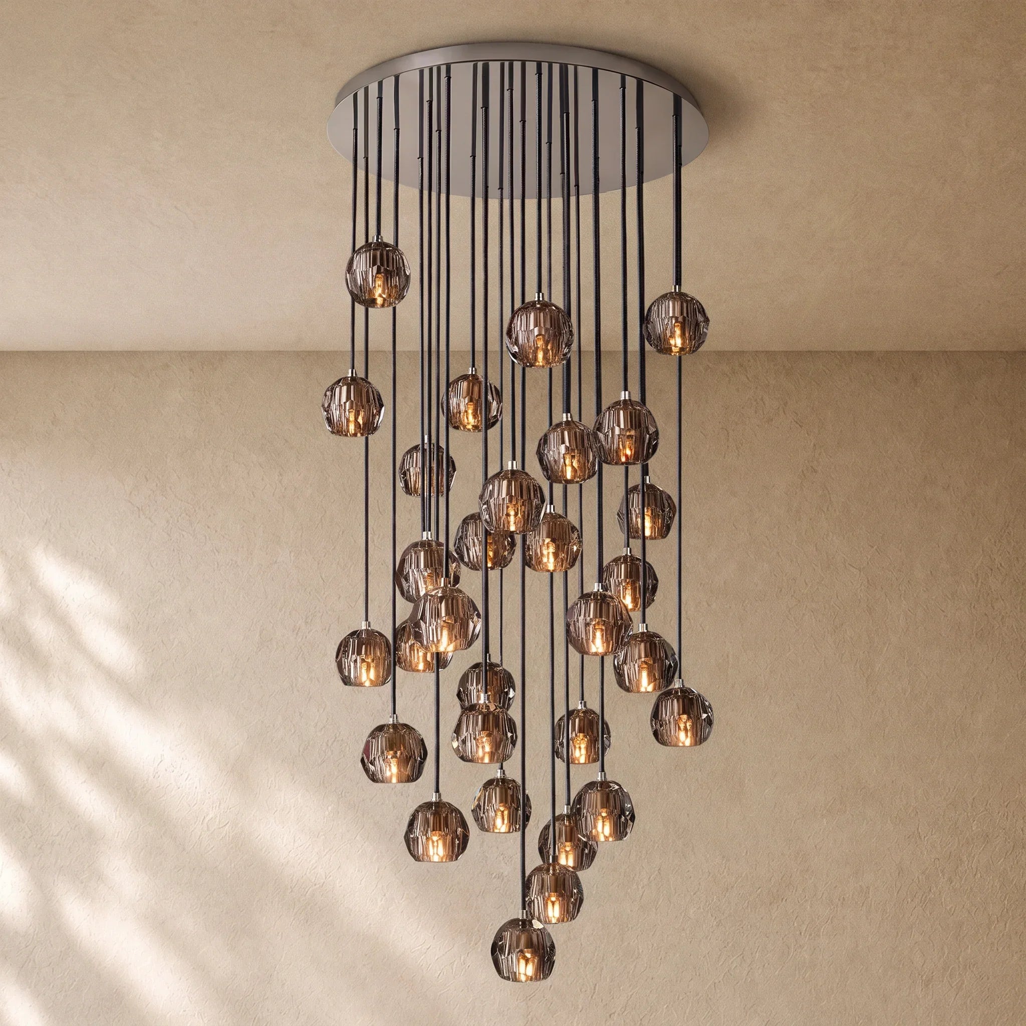 Boulee de Cristal Glass Round Cluster Chandelier
