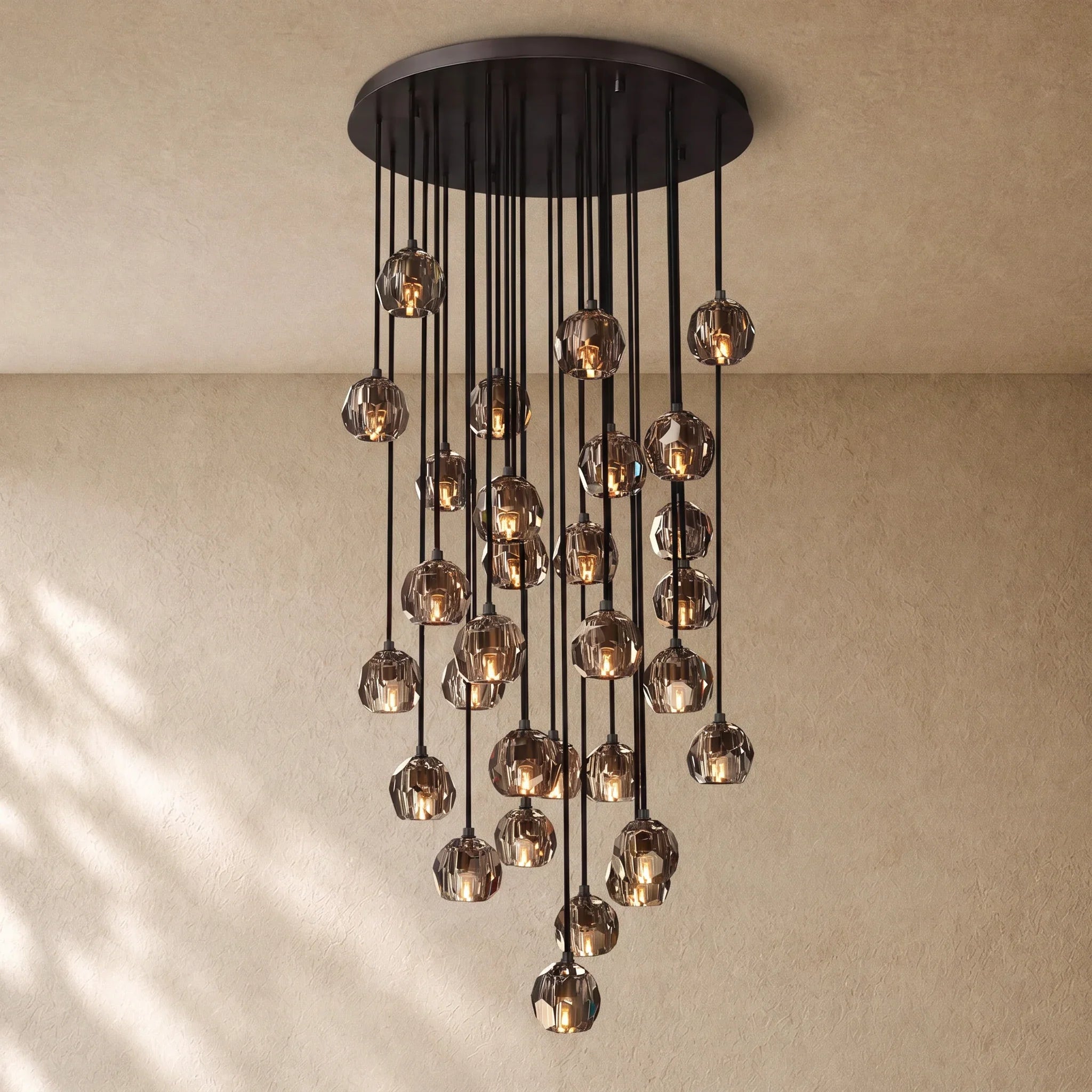 Boulee de Cristal Glass Round Cluster Chandelier