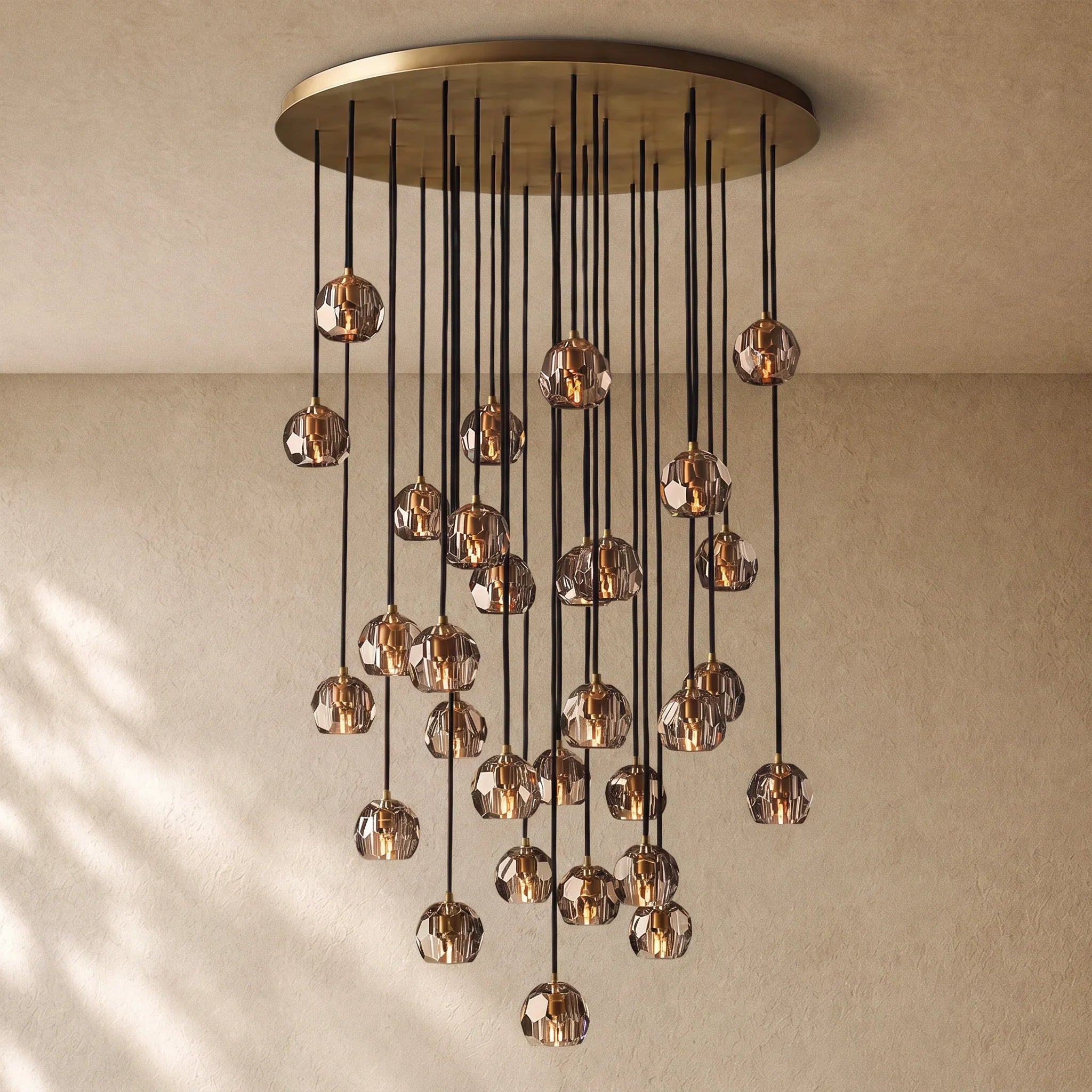 Boulee de Cristal Glass Round Cluster Chandelier