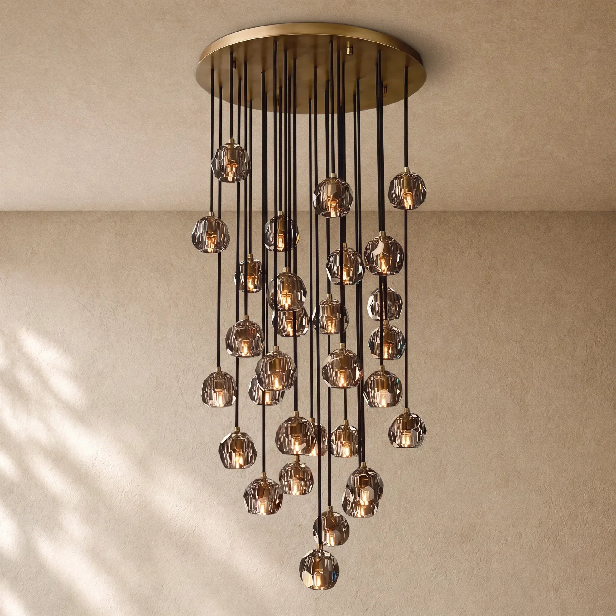 Boulee de Cristal Glass Round Cluster Chandelier