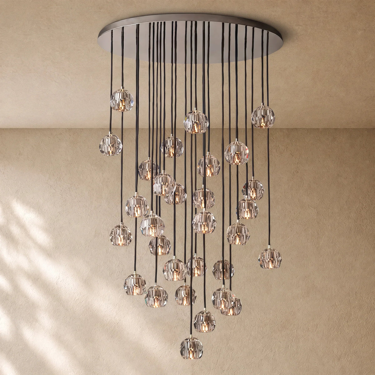 Boulee de Cristal Glass Round Cluster Chandelier