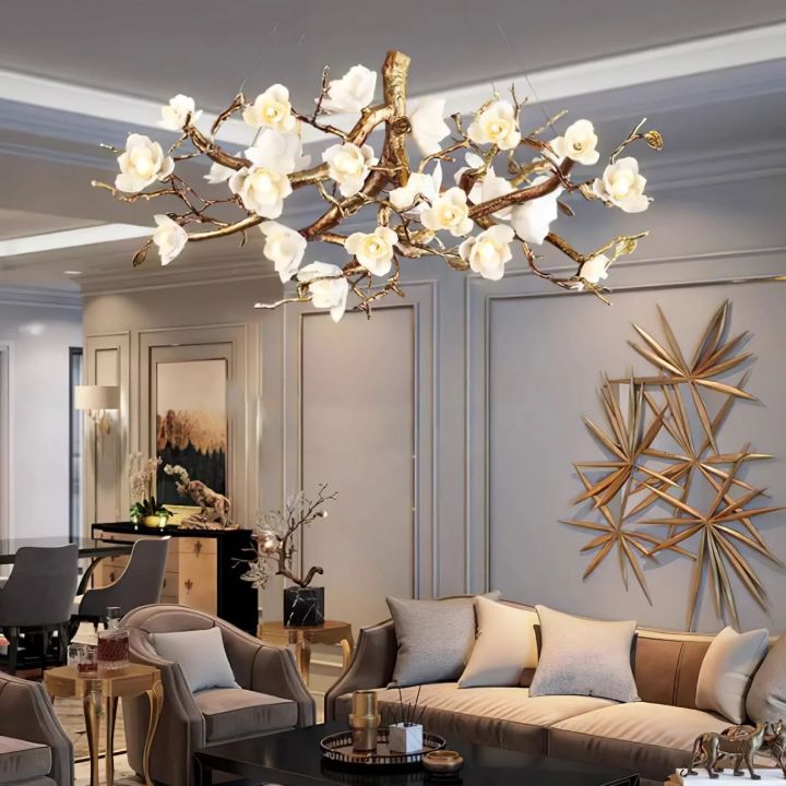 Refined Branch Brass Chandelier