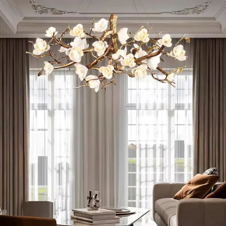 Refined Branch Brass Chandelier