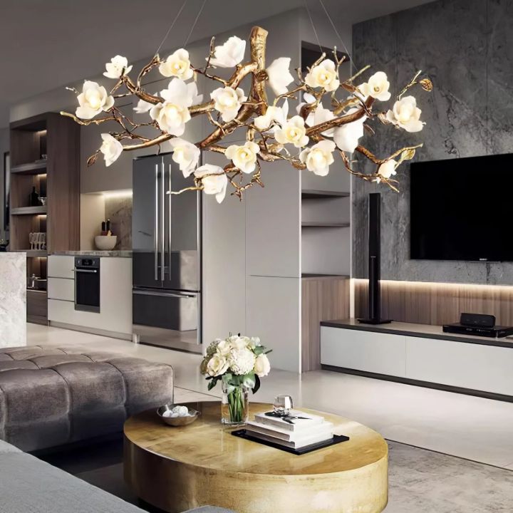 Refined Branch Brass Chandelier