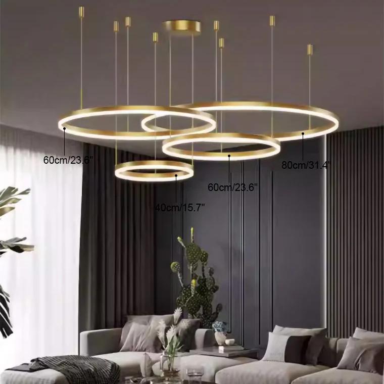 Grandeur Multi Rings Gold Chandelier