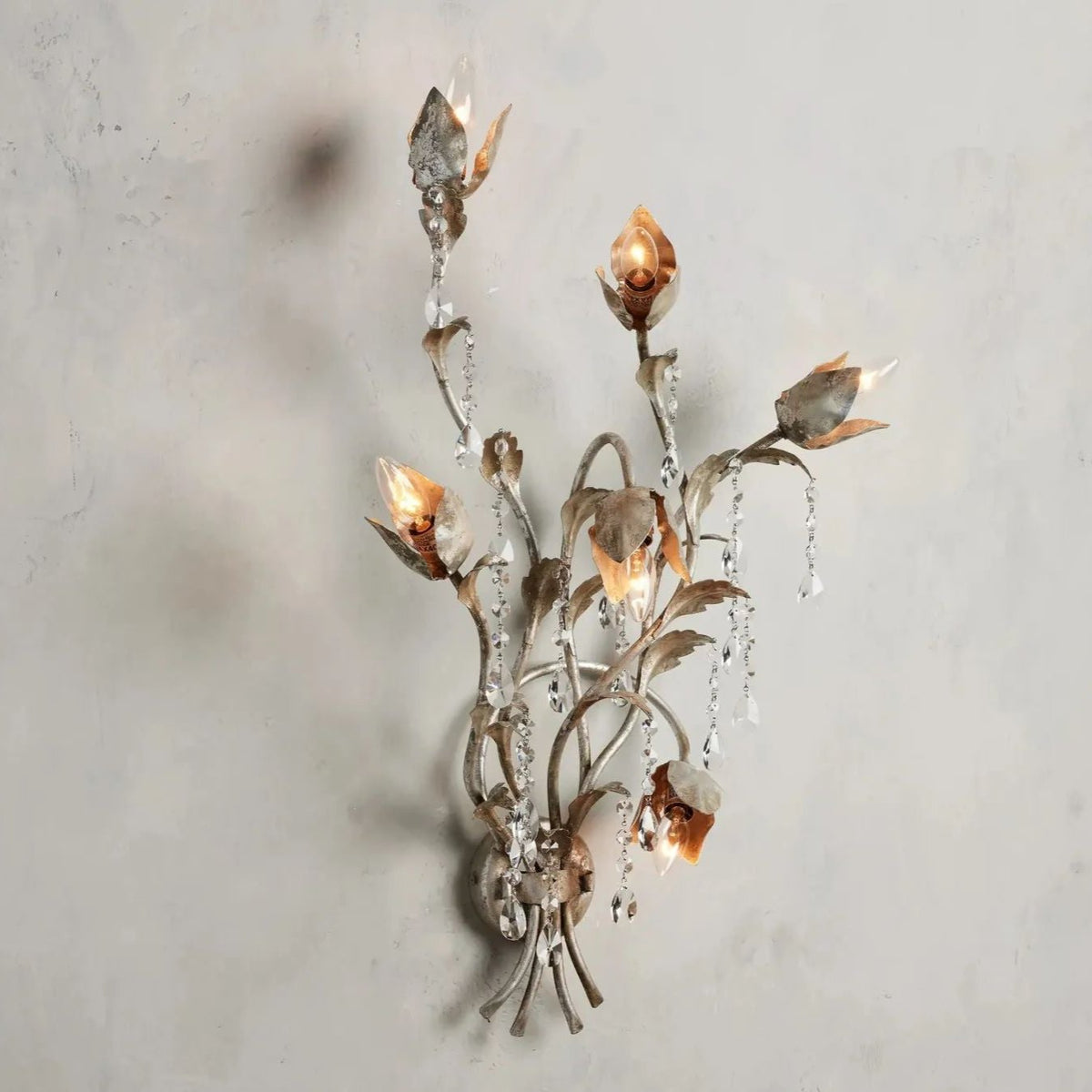 Equinox Crystal 6 Lights Wall Sconce