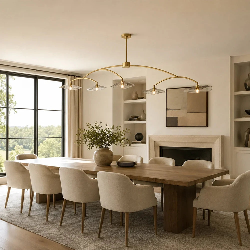 LILY GLASS LINEAR CHANDELIER