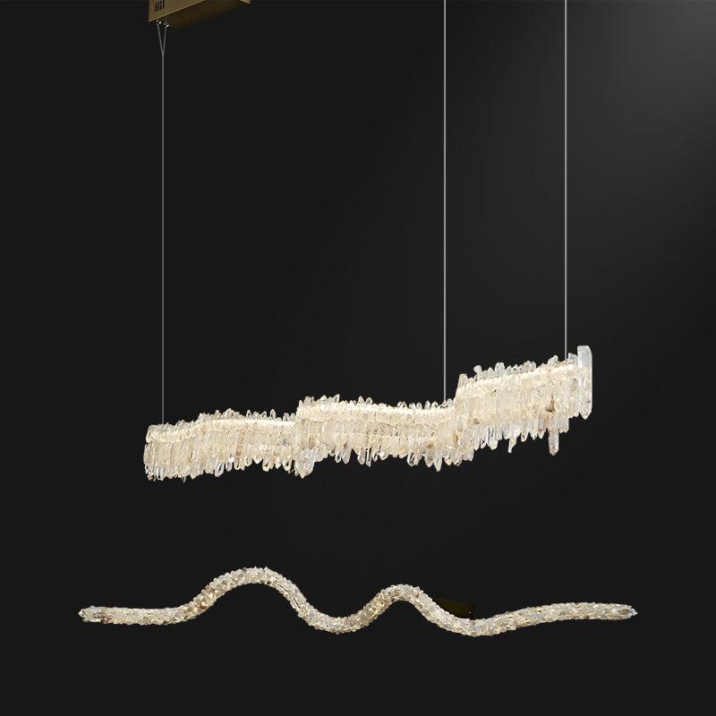 Savoy Crystal Cluster Linear Chandelier