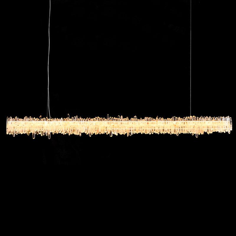 Savoy Crystal Cluster Linear Chandelier