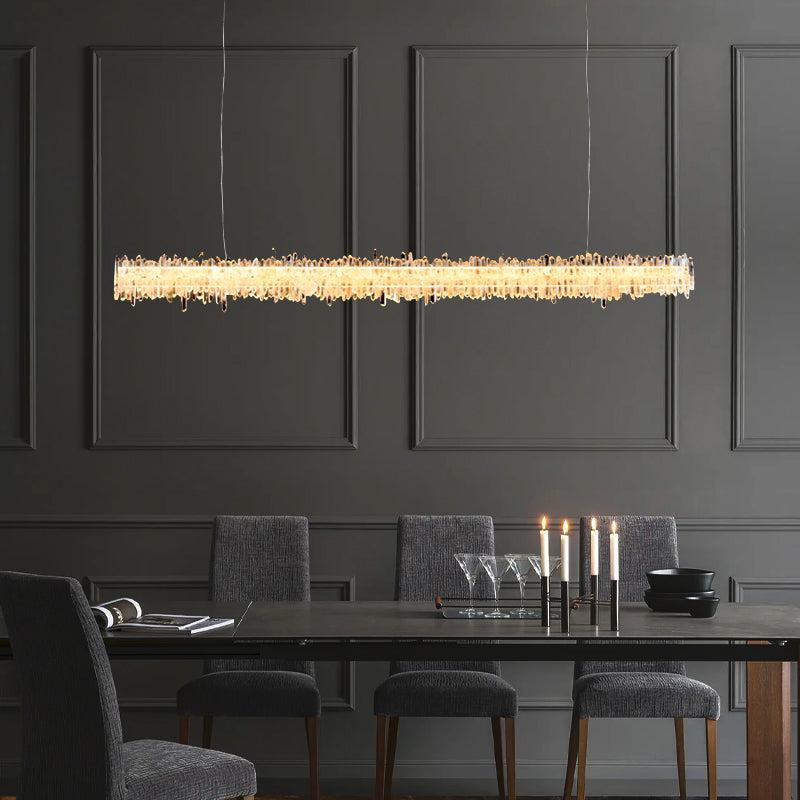 Savoy Crystal Cluster Linear Chandelier