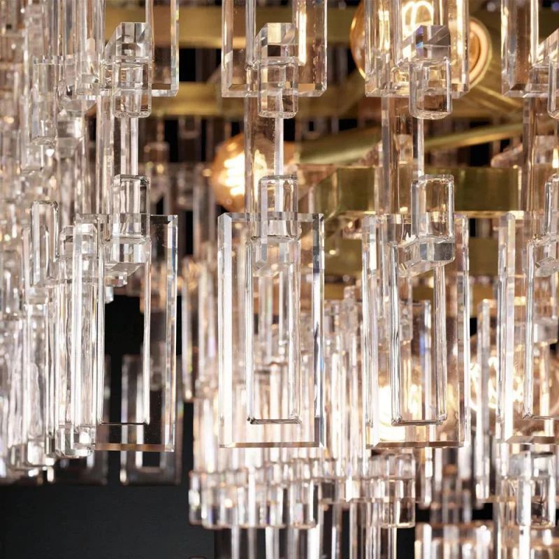 Riviera 3-Tier Rectangle Chandelier 60"
