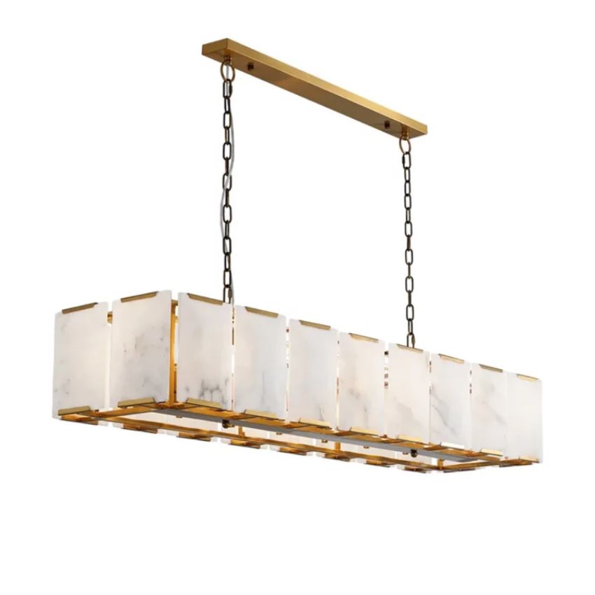 Daybreak Alabaster Rectangle Chandelier