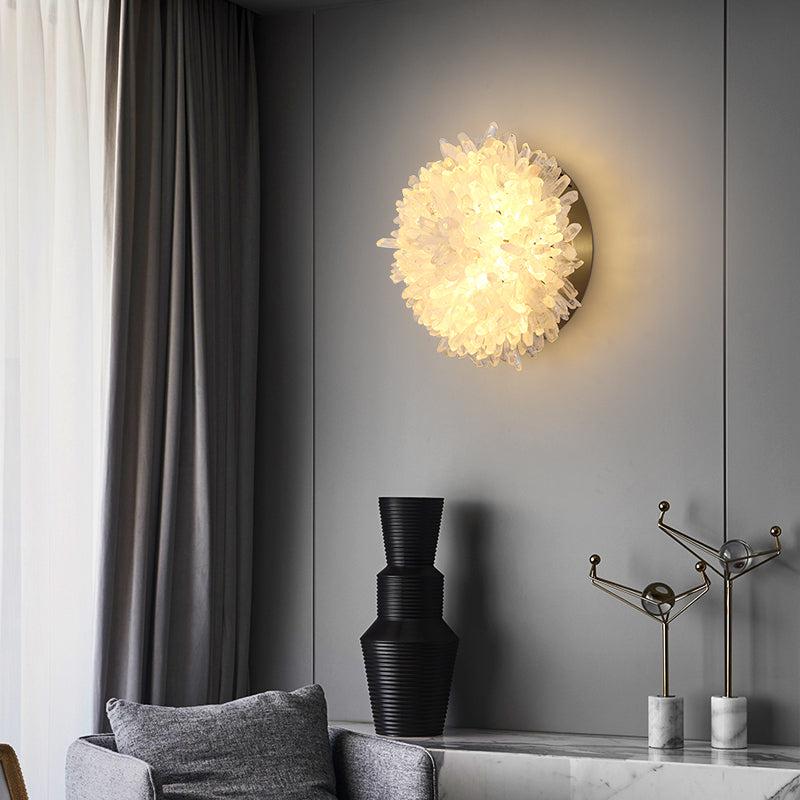 Savoy Crystal Cluster Wall Sconce