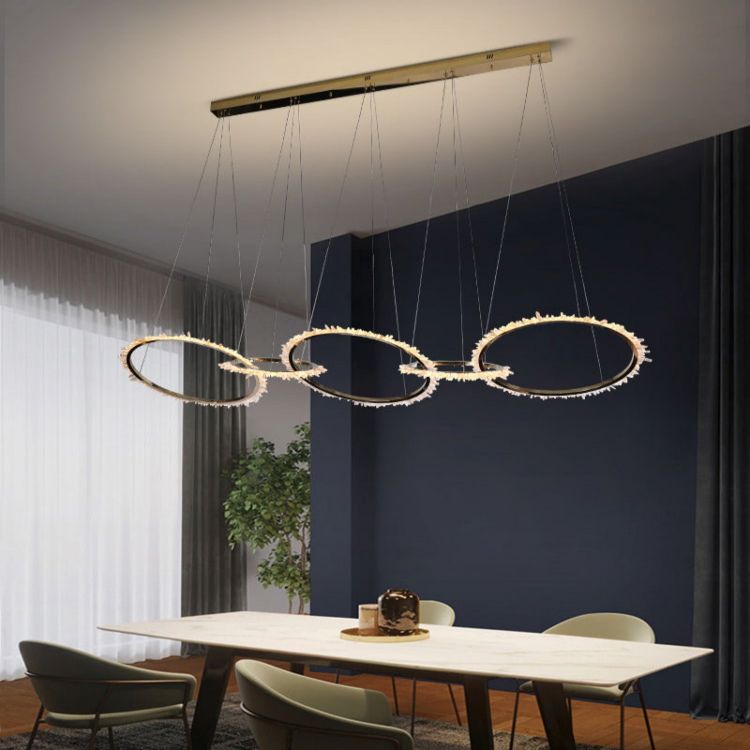 Savoy Modern Crystal 5 Rings Chandelier