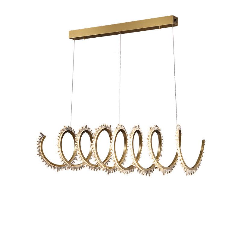 Savoy Modern Spiral Crystal Chandelier