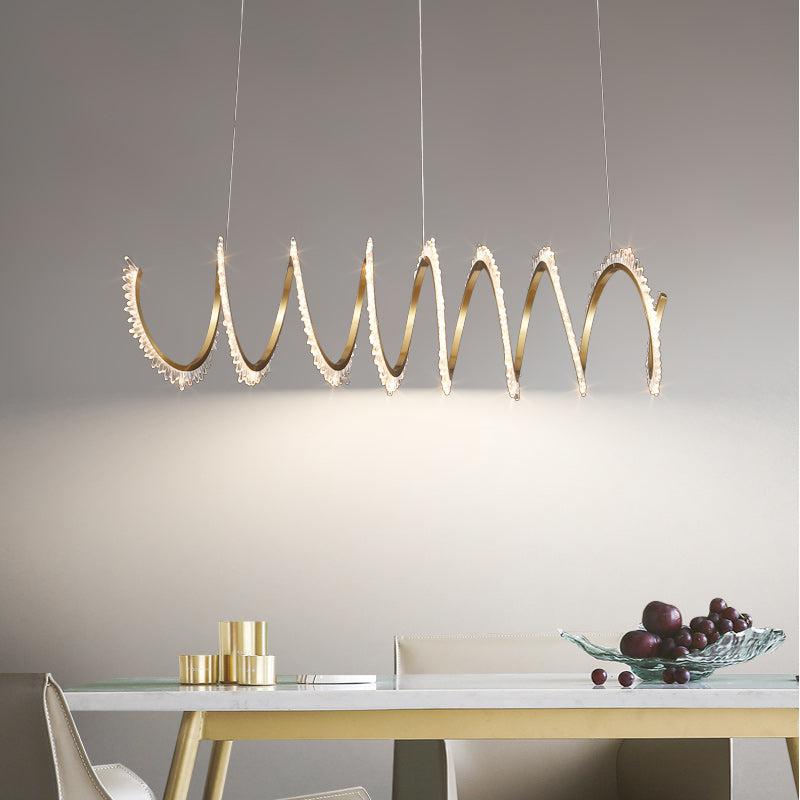 Savoy Modern Spiral Crystal Chandelier