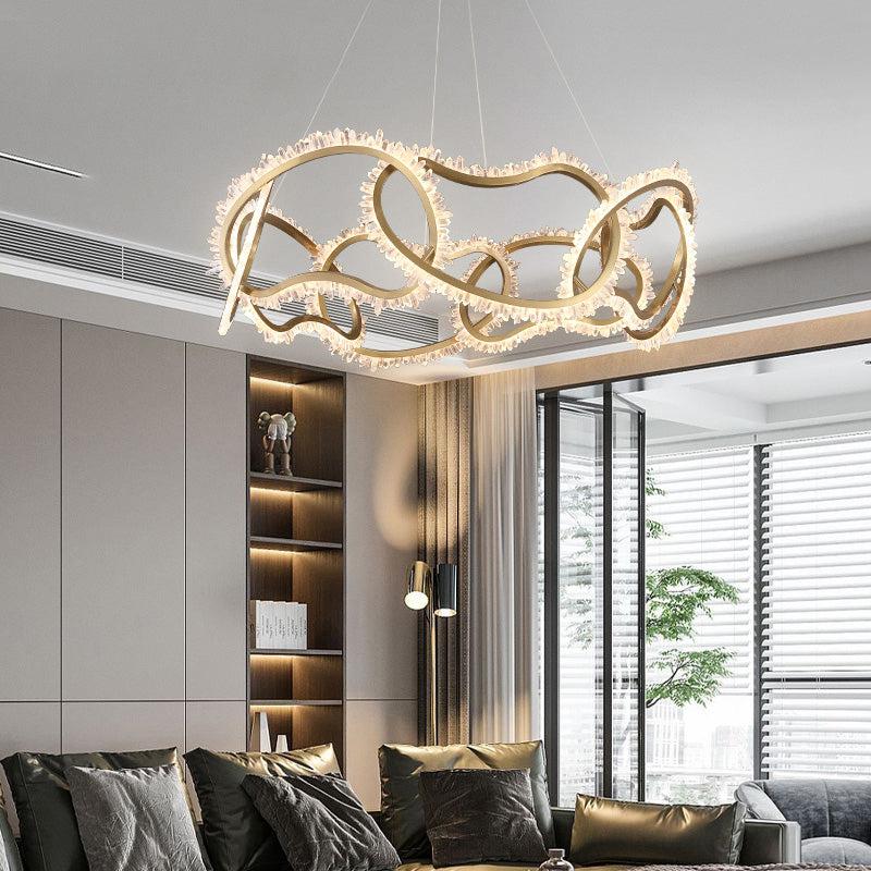 Savoy Multi Ring Rock Crystal Chandelier