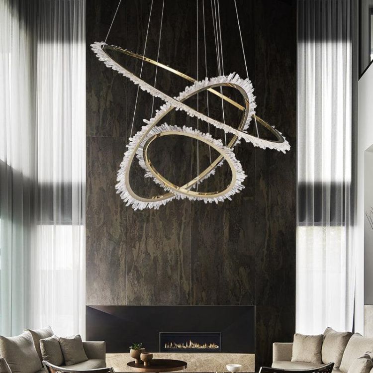 Savoy Rock Crystal Ring Chandelier