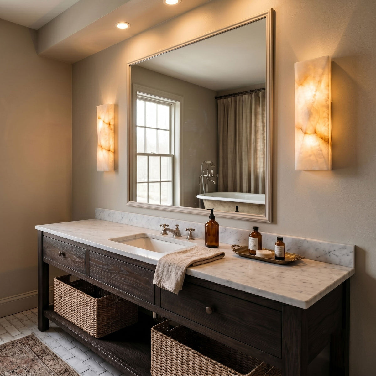 Tropez Alabaster Wall Sconce