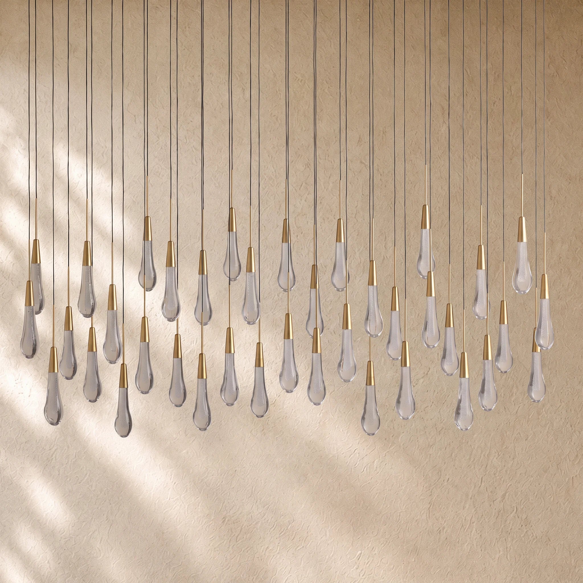 Soltairan Linear Chandelier - Raindrop Pendant Lighting