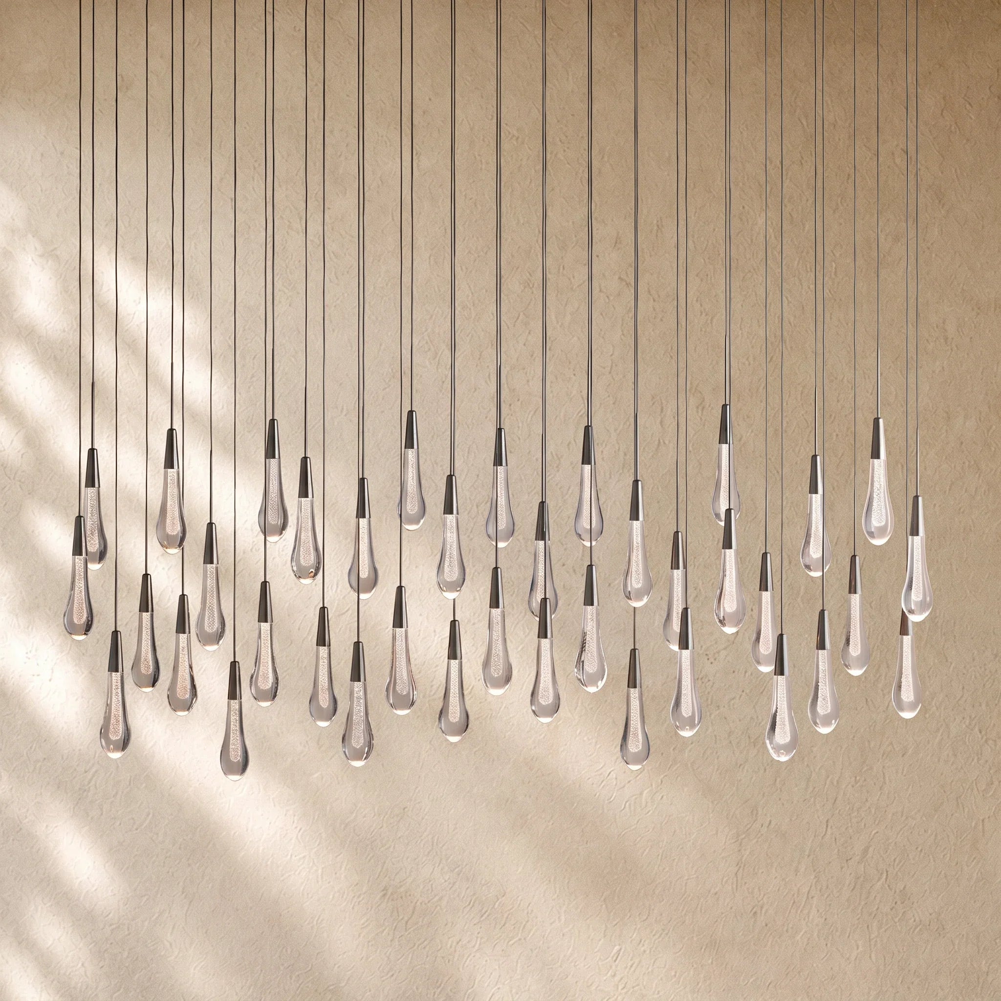 Soltairan Linear Chandelier - Raindrop Pendant Lighting