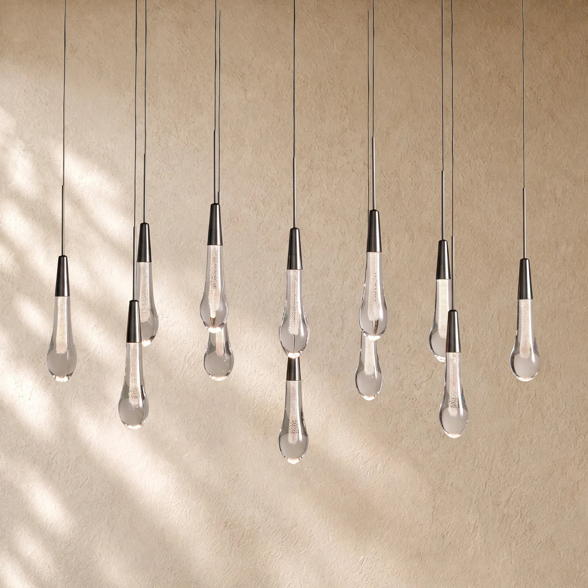 Soltairan Linear Chandelier - Raindrop Pendant Lighting