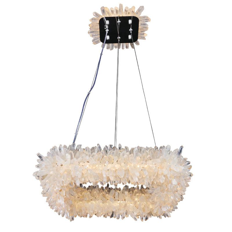 Savoy Crystal Cluster Square Modern Chandelier