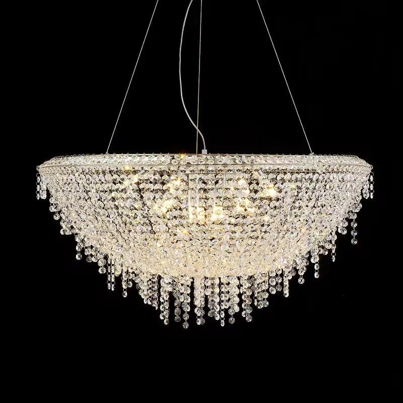 Adena Crystal Tassel Chandelier - cyranlamps