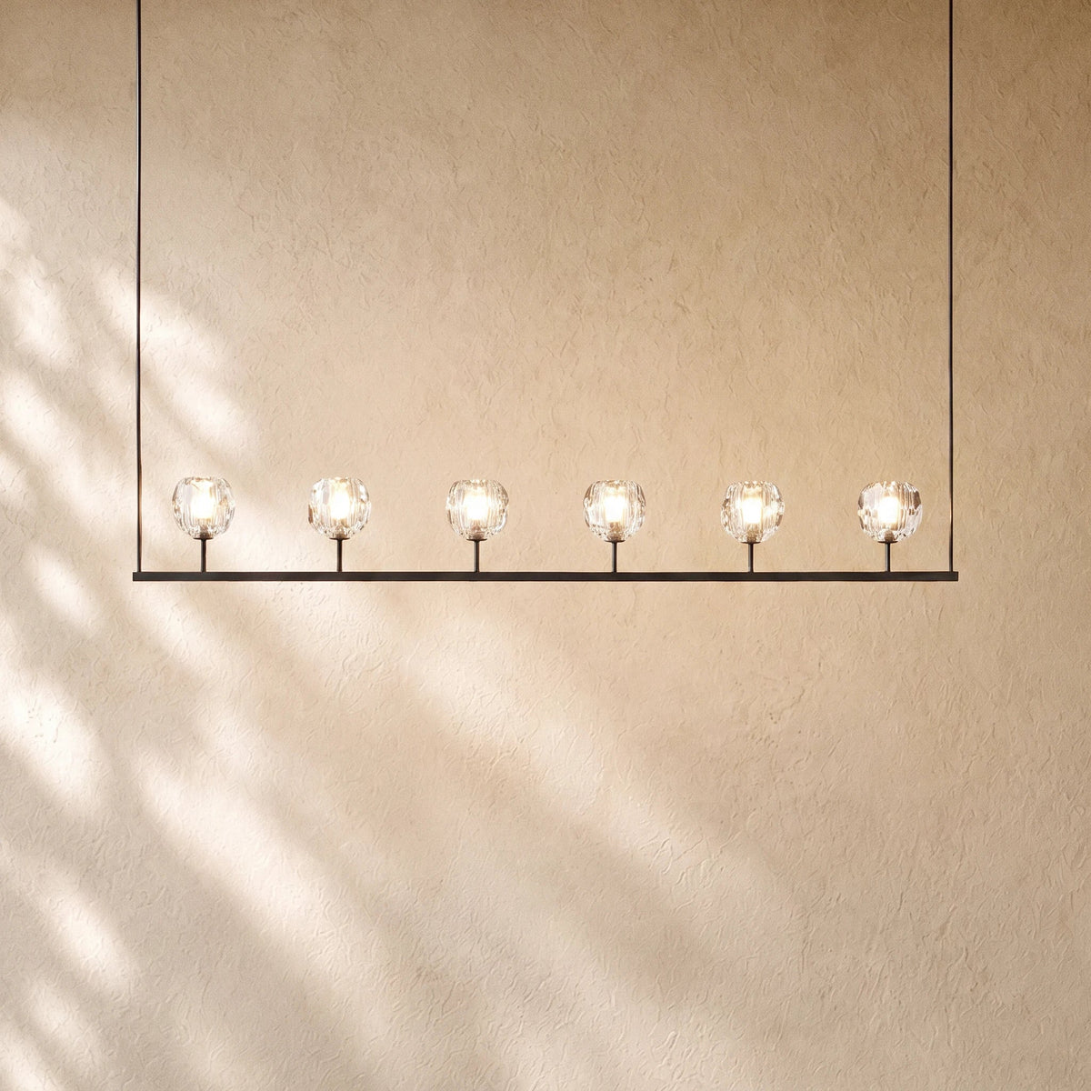 Boulee de Cristal Glass Linear Chandelier 48", 60"