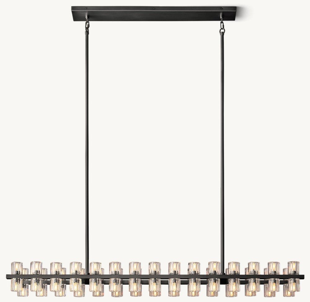 Akachon Rectangular Chandelier 54" - Cyran Lamps