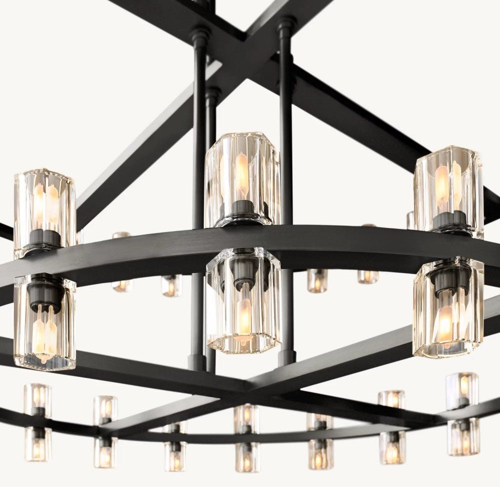 Akachon Round Two - Tier Chandelier 60" - Cyran Lamps